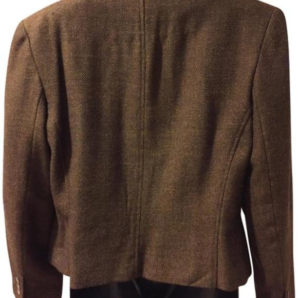 Gianni Brown Wool Blazer ~ Size 14Petite - Picture 3 of 7